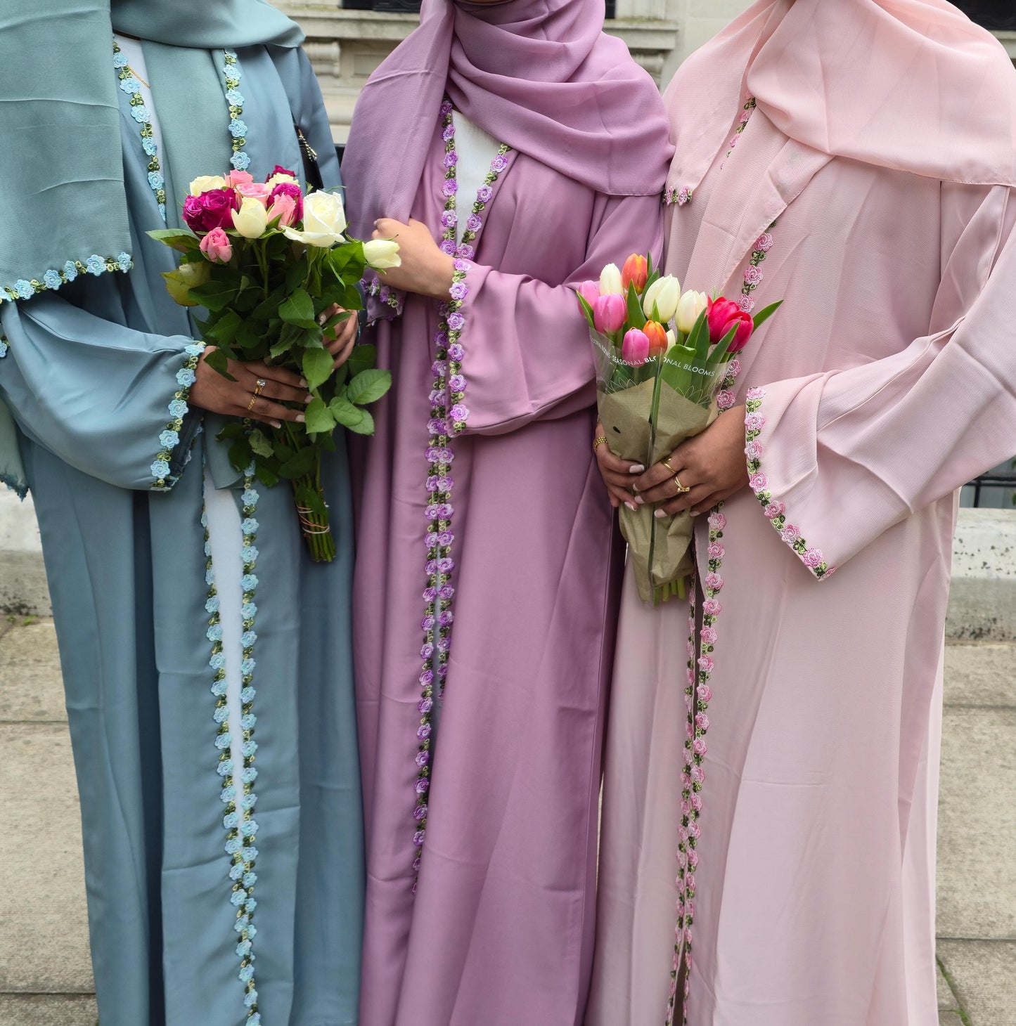 Rawdah Abaya | Open Style Abaya with embroidery