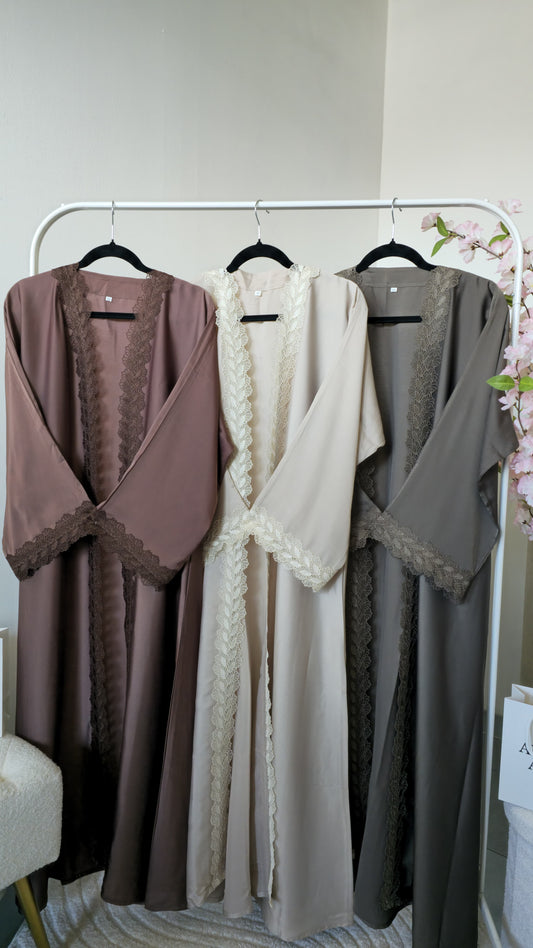 Sakinah Abaya - Open Style Abaya with embroidery