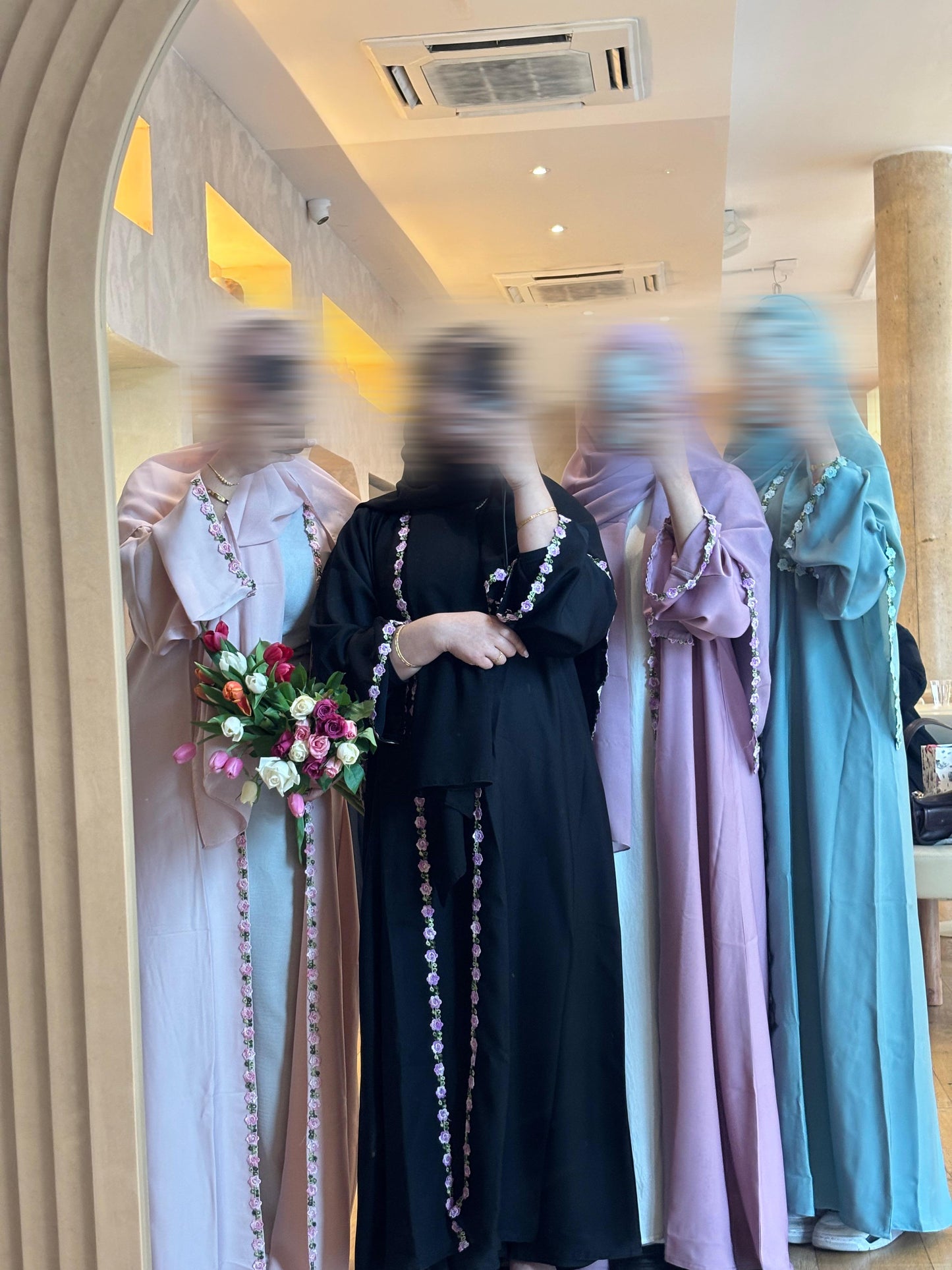 Rawdah Abaya | Open Style Abaya with embroidery