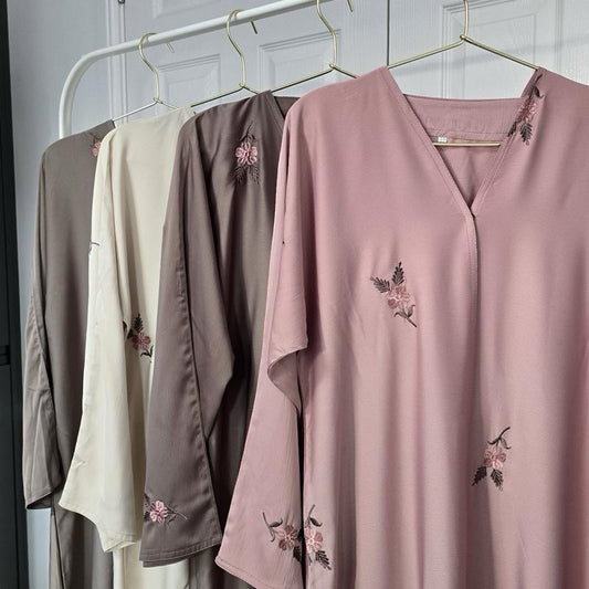 Zahra Nour Collection -  Floral Embroidered Abayas