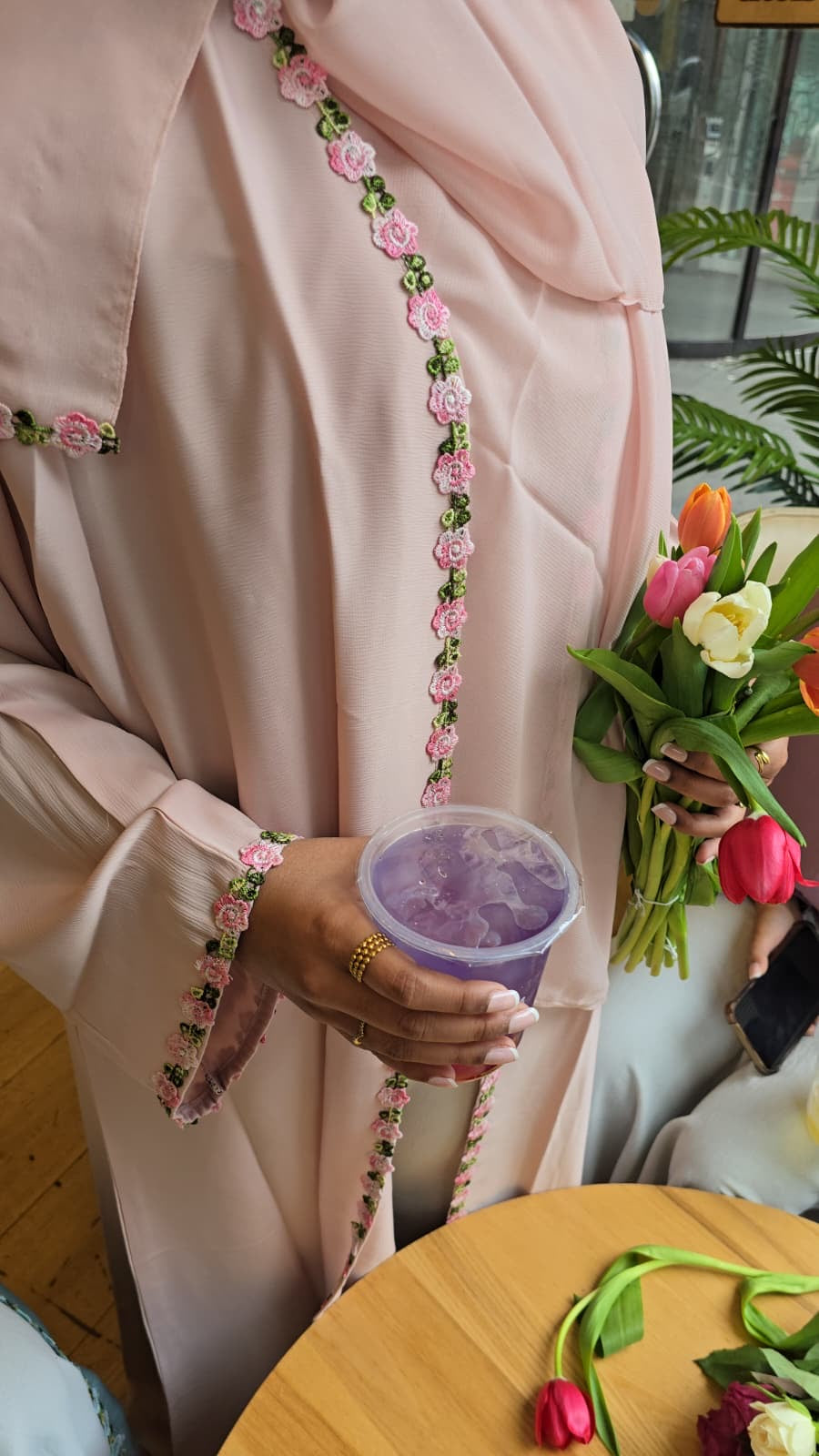 Rawdah Abaya | Open Style Abaya with embroidery