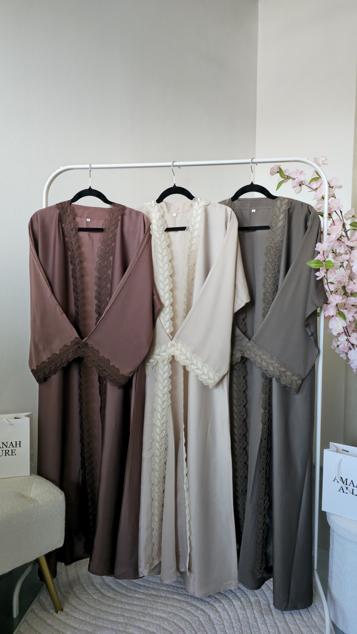 Sakinah Abaya - Open Style Abaya with embroidery